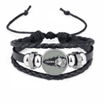 thumbnail image 1 of hip-hop freedom holy grail bracelet braided leather woven wristband, 1 of 3