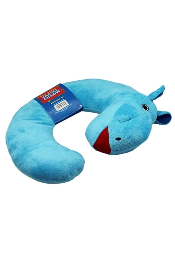 hippopotamus Kids Travel Pillow - Hippo Neck Pillow ( One Size Fits Most)