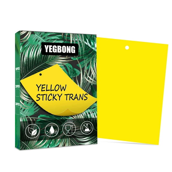 hirigin 10/20/30 Counts Fly Sticky Traps, Dual-Sided Yellow Sticky Traps for Flying Plant Insect, Pest Traps for Indoor Outdoor Use
