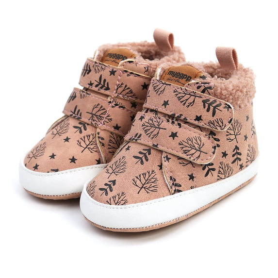 hirigin Baby Fashion Thickened Boots Infant Girls Boys Non-Slip Soft Sole First Walker Winter Warm Snow Boots Crib Shoes