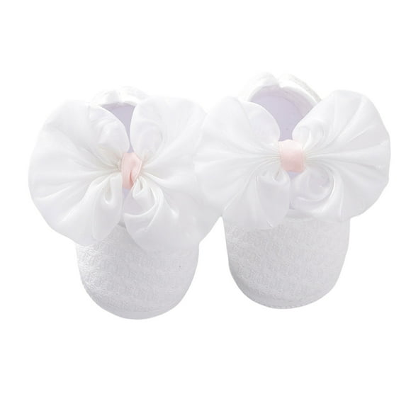 hirigin Baby Shoes High-Quality Solid Color Walking Shoes Footwear with Big Bowknot for Girls Pink/White/Wine Red/Yellow