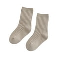 thumbnail image 1 of hirigin Baby Spring Autumn Ribbed Socks Solid Color Non Skid Socks, Toddler Mid Tube Elastic Socks, 1 of 4