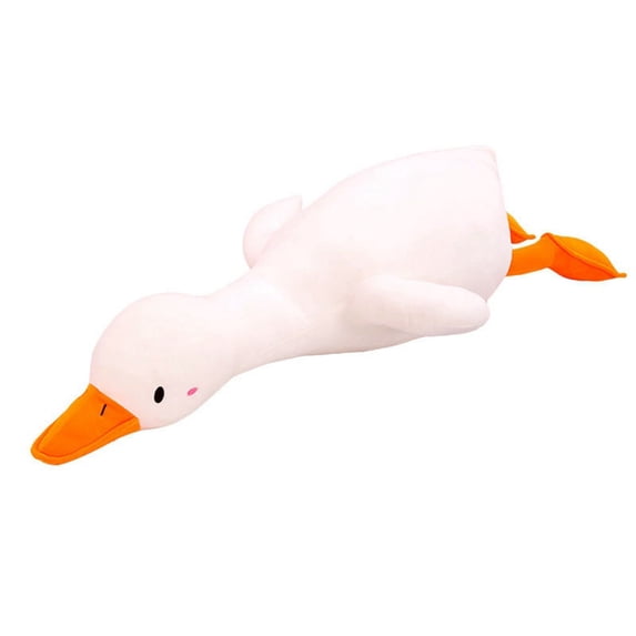 hirigin Cartoon Animal Shape Plush Toy, Soft Stuffed White Goose Doll Throw Pillow Festival Present Home Decoration Birthday Gift