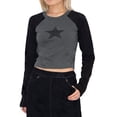 thumbnail image 1 of hirigin Fairy Grunge Crop Tops Women Graphic Print T Shirts Aesthetic Vintage Casual Trendy Tees Girls Fashion Clothes, 1 of 8