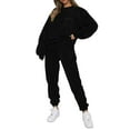 thumbnail image 1 of hirigin Fall Winter Corduroy Sportswear Female Tracksuits Long Sleeve Sweatshirts+Joggers Sweatpants Two-Piece Running Sets Women, 1 of 6