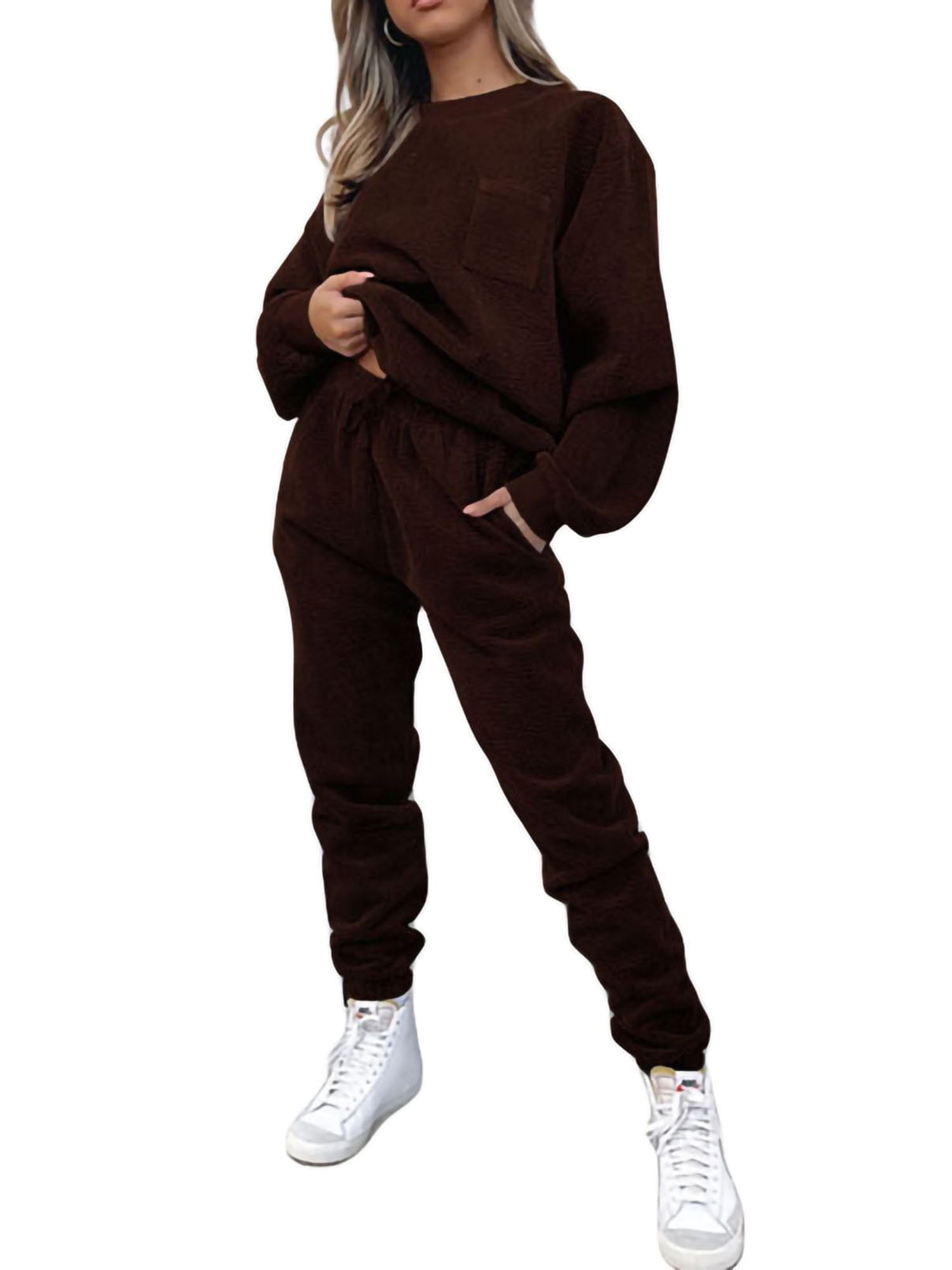 hirigin Fall Winter Corduroy Sportswear Female Tracksuits Long