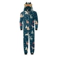 thumbnail image 1 of hirigin Family Matching Christmas Pajamas Jumpsuits Cartoon Elk Santa Snowflake Deer Print Hooded Long Sleeve Zipper-Up Romper Sleepwear, 1 of 2