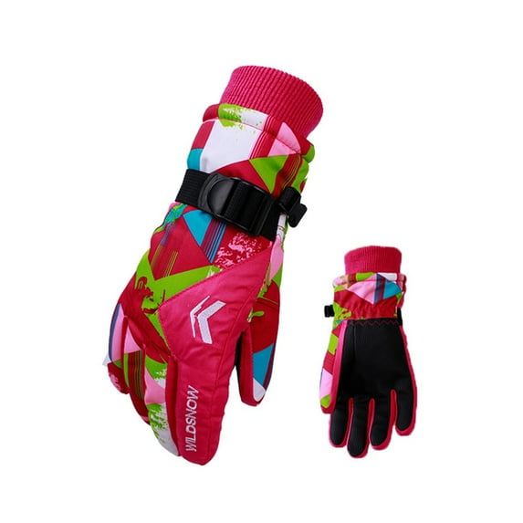 hirigin Kids Ski Gloves, Non-slip Winter Warm Outdoor Snowboarding Mittens for Boys Girls