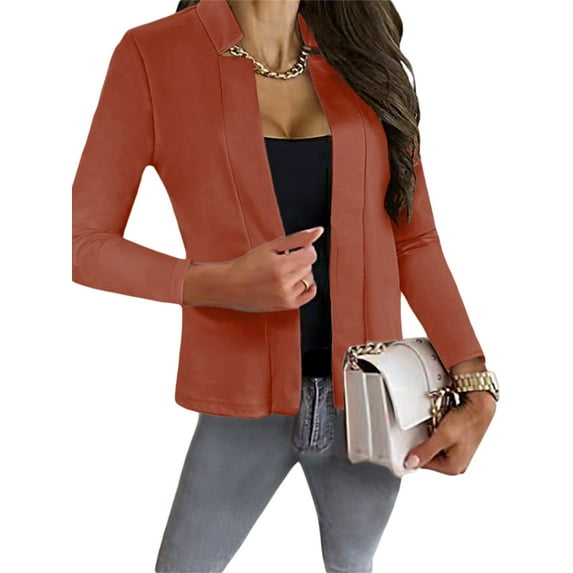 hirigin Ladies Temperament Suit Coat, Autumn Women Leisure Style Solid Color Long Sleeve Stand Collar Jacket Slim Outerwear