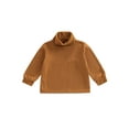 thumbnail image 1 of hirigin Little Girl Boy Fall Winter Clothes Cute Kid Long Sleeve High Neck Solid Pullover Swetshirt T-Shirt Tee Tops, 1 of 8