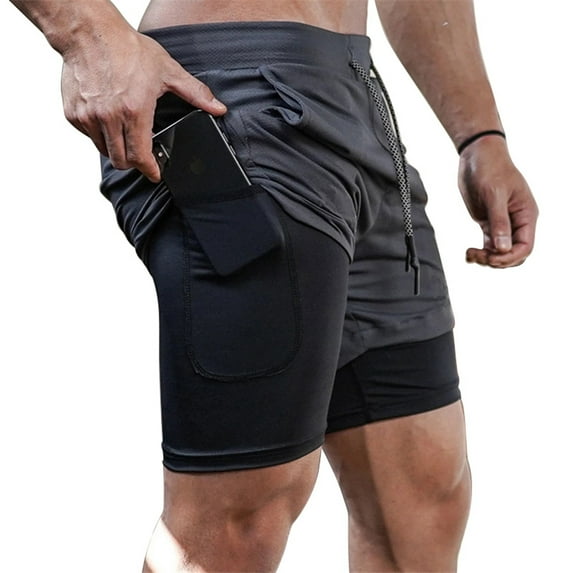 hirigin Men Sport Gym Athletic Shorts Elastic Waistband Pants with Pocket Running Training Summer Sport Pants