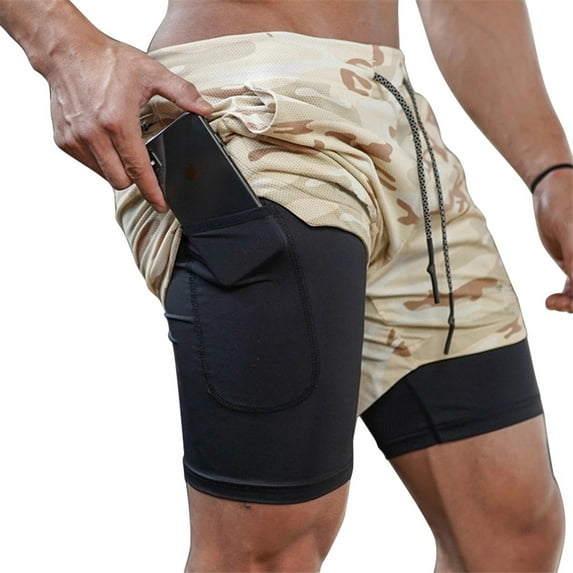 hirigin Men Sport Gym Athletic Shorts Elastic Waistband Pants with Pocket Running Training Summer Sport Pants