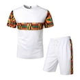 thumbnail image 1 of hirigin Men’s 2 Piece Tracksuit Short Sleeve T-Shirts + Drawstring Shorts, 1 of 9