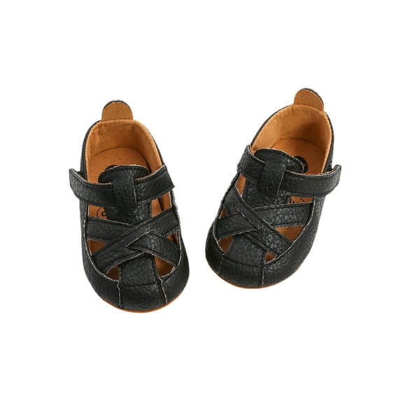 hirigin Newborn Anti-slip Sandals, Toddler Hollow-out Solid/ Contrast Color First Walking Shoes