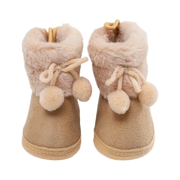 hirigin Toddler Baby Girls Boots Winter Warm Soft Sole Fluffy Cute Non Slip Shoes for Newborn Infant