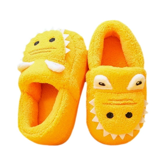 hirigin Toddler Boys Girls Plush Slippers Kids Winter Novelty Cartoon Shark Anti-Slip House Slipper Shoes