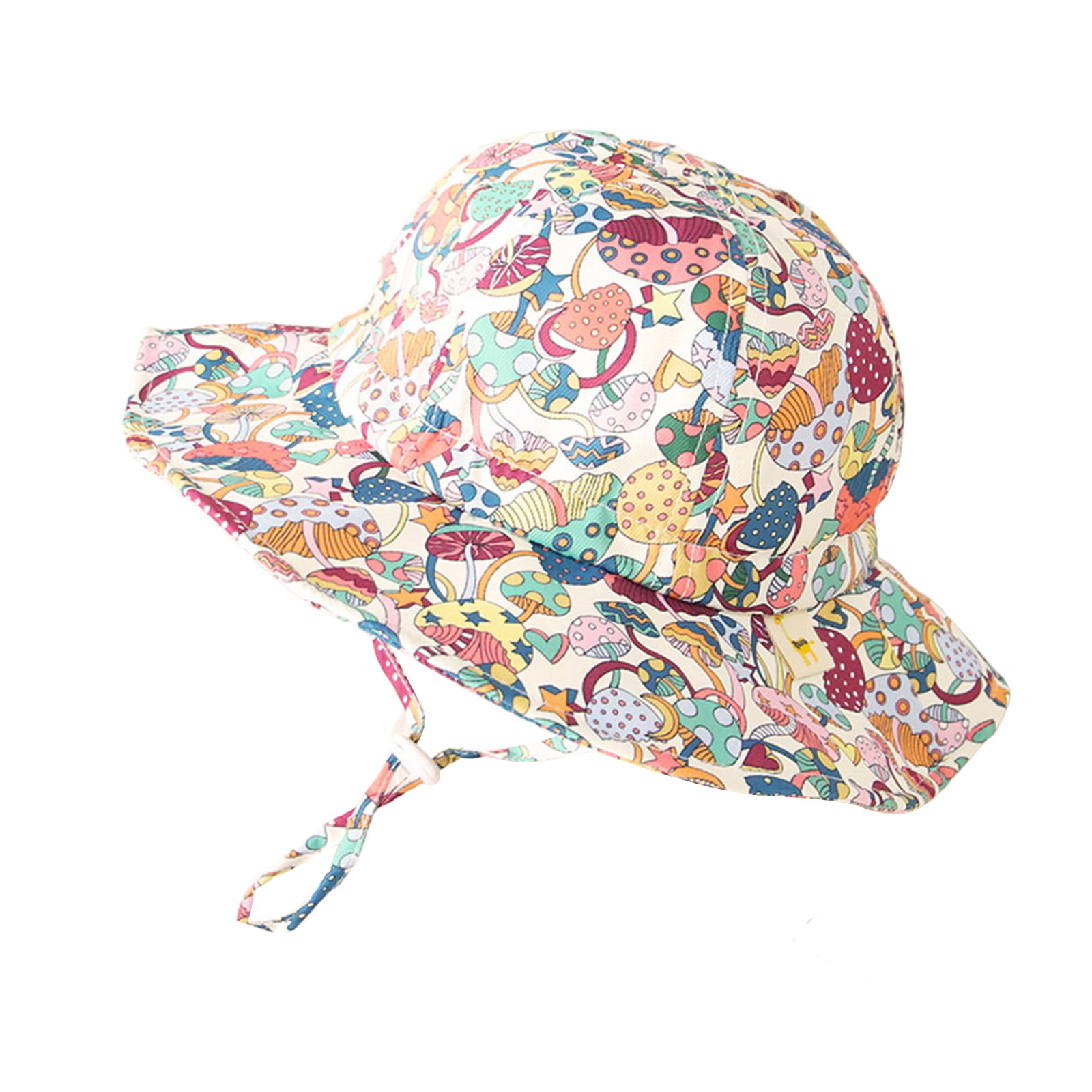 NUOLUX 1pc Fashion Bucket Hat Fisherman Hat Cotton Sun Protection Hat  Rainbow Stripe Sunhat for Women Men (White) 