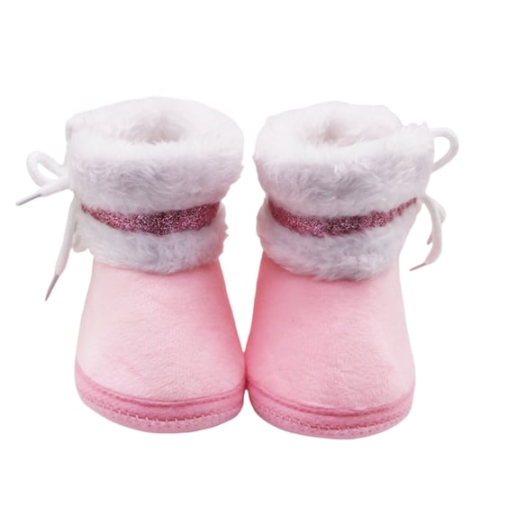 hirigin Winter Girl Boy Shoes, Anti-Slip Home Warm Plush Casual Party Patchwork Plush Drawstring Boots Shoes
