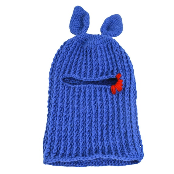 hirigin Winter Warm Knit Hat for Adult/Child, Contrast Color Cute Long Rabbit Ear Cap Warmer Beanie Christmas Festival Decorations