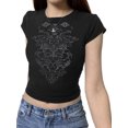 thumbnail image 1 of hirigin Women Casual Summer T-shirt, Short Sleeve Round Neck Printed Pattern Loose Fit Tee Tops, 1 of 3