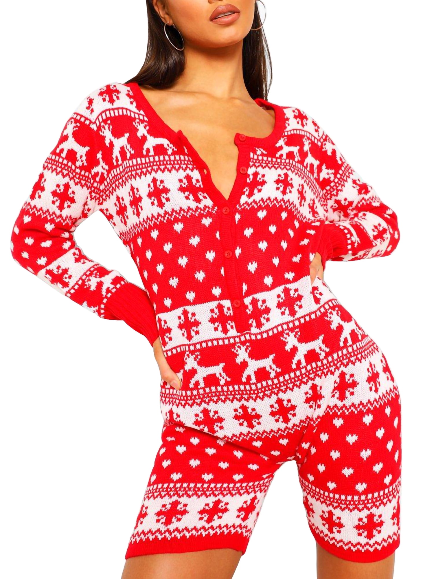 Christmas playsuit womens hotsell