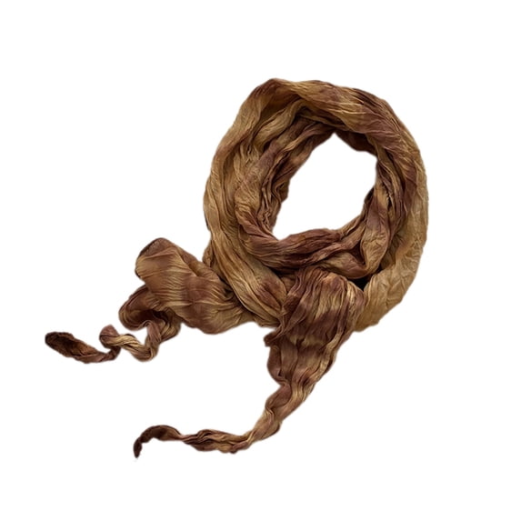 hirigin Women Men Pleated Long Scarf Ethnic Style Irregular Tie-dye Print Soft Beach Sunscreen Wrap Scarf Shawl