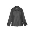hirigin Women Sheer Button Up Shirt Long Sleeve Lapel V Neck Mesh Top
