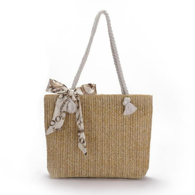 hirigin Women Summer Straw Shoulder Bag Handmade Tote Purse with