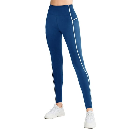 hirigin Women Velvet Thicken Yoga Pants Vertical Stripe Running Fitness Leggings Autumn Winter Warm High Waist Elastic Tights