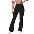 thumbnail image 1 of hirigin Women Yoga Flared Pants, Plain High Waist Long Sports Trousers, Ladies Bell-Bottom Workout Pants, 1 of 6