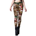 thumbnail image 1 of hirigin Women's Christmas Costume Leggings Striped/Bear/Tree Print Tights Yoga Skinny Pants, 1 of 5