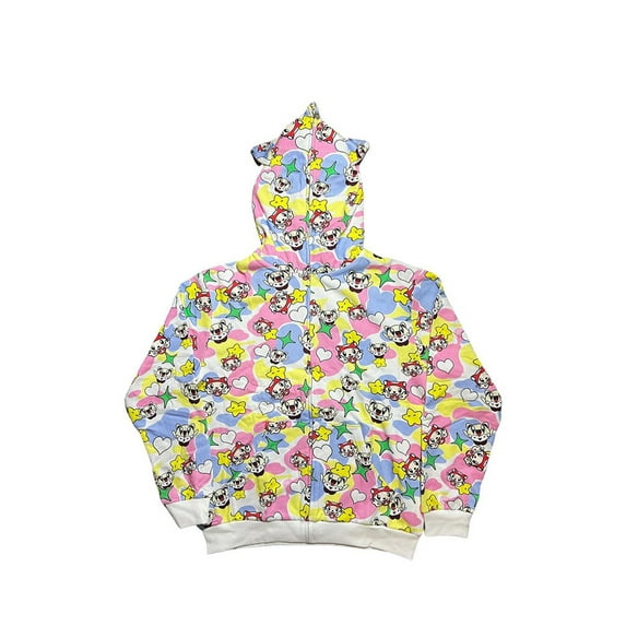 hirigin Women's Spring Autumn Casual Hooded Coat Long Sleeve Star Heart Animal Print Zipper Hoodie