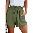 thumbnail image 1 of hirigin Women’s Summer Casual Loose Short Pants Fashion Solid Color Tie-up Elastic High Waist Shorts, 1 of 4