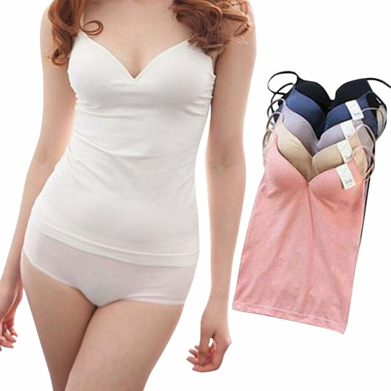 Women Padded Bra Camisole Top Vest Female Camisole With Built In