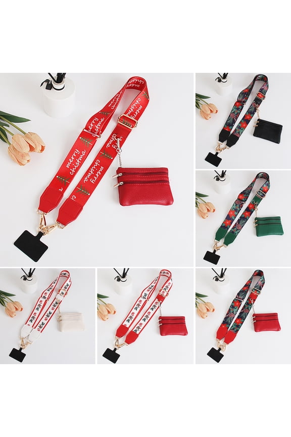 Adjustable Phone Lanyard with Zipper Wallet Pouch Crossbody Strap for Phone And Wallet Universal Cell Phone Neck Strap Cross Body Phone String
