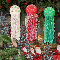 hiryomu Delightful Christmas Jellyfish Lanterns Ornamental Xmas Paper Lantern for Festive Decorations DIY Crafts