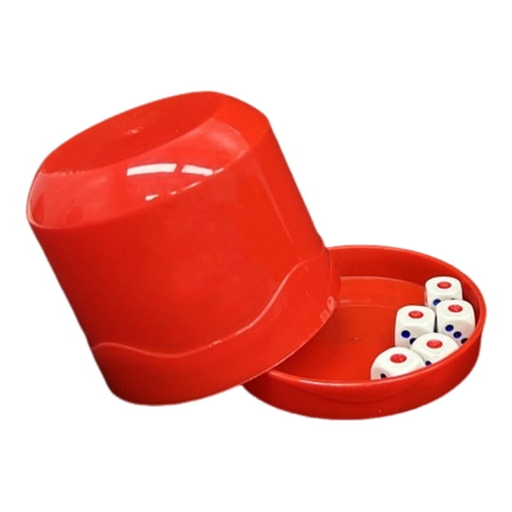 hiryomu Plastic Dice Cup Dice Cup Set with Base Heavy Duty Shaker for Gaming Drinking Games Board Game Nights Includes 5 Dot Dice Portable Durable for Adults