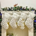 thumbnail image 1 of hiryomu Plush Christmas Socks Large Xmas Stockings Hanging Decorations with Golden Hot Stamping Pattern Holiday Gift Bags Hanging Stockings for Candy Toys Bouquets, 1 of 7