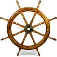thumbnail image 1 of historicalmuseumstore Ship Wheel Ships Steering Wheel Boat Wheel Pirate Ship Wheel Captains Wheel Nautical Decor Wooden Ship Wheel (36 inch Dia), 1 of 7