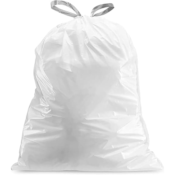 White Drawstring Lavender and Soft Vanilla Scented Garbage Can Liners, Compatible with Code J (200 Count) 10-10.5 Gallon / 38-40 Liter, 21" x 28 "