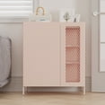 thumbnail image 1 of hiwalen Metal Sideboard Storage Cabinet With Adjustable Shelf and 2 Door,26.78'' Wide for Dining Room, Kitchen, Living Room,Pink, 1 of 7