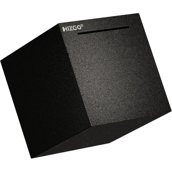 hizgo Adult Stainless Steel Piggy Bank,Coin Saving for Must Break to Open -Kids Money Saving Box (Black 4.72 inch)