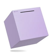 Hizgo Purple Stainless Steel Piggy Bank for Adult, Must Break to Open Money Saving Box (Purple 7.9 Inch)