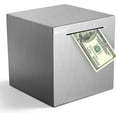 thumbnail image 1 of hizgo Piggy Bank for Adults Stainless Steel Savings Bank to Help Budget and Save Must Break to Access Money（5.9 inch）, 1 of 7