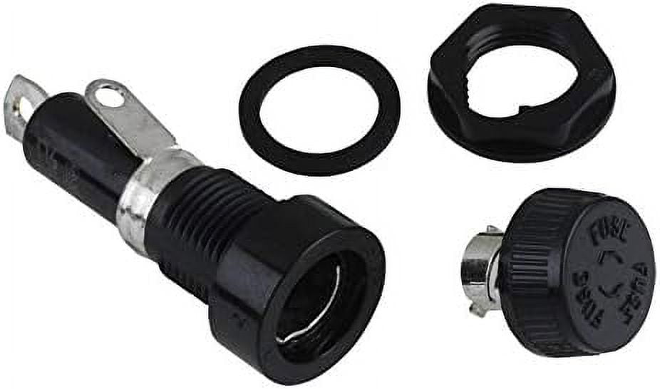 hkp fuse holder, 6.3mm x 32mm fuses, panel mount (10 pieces)