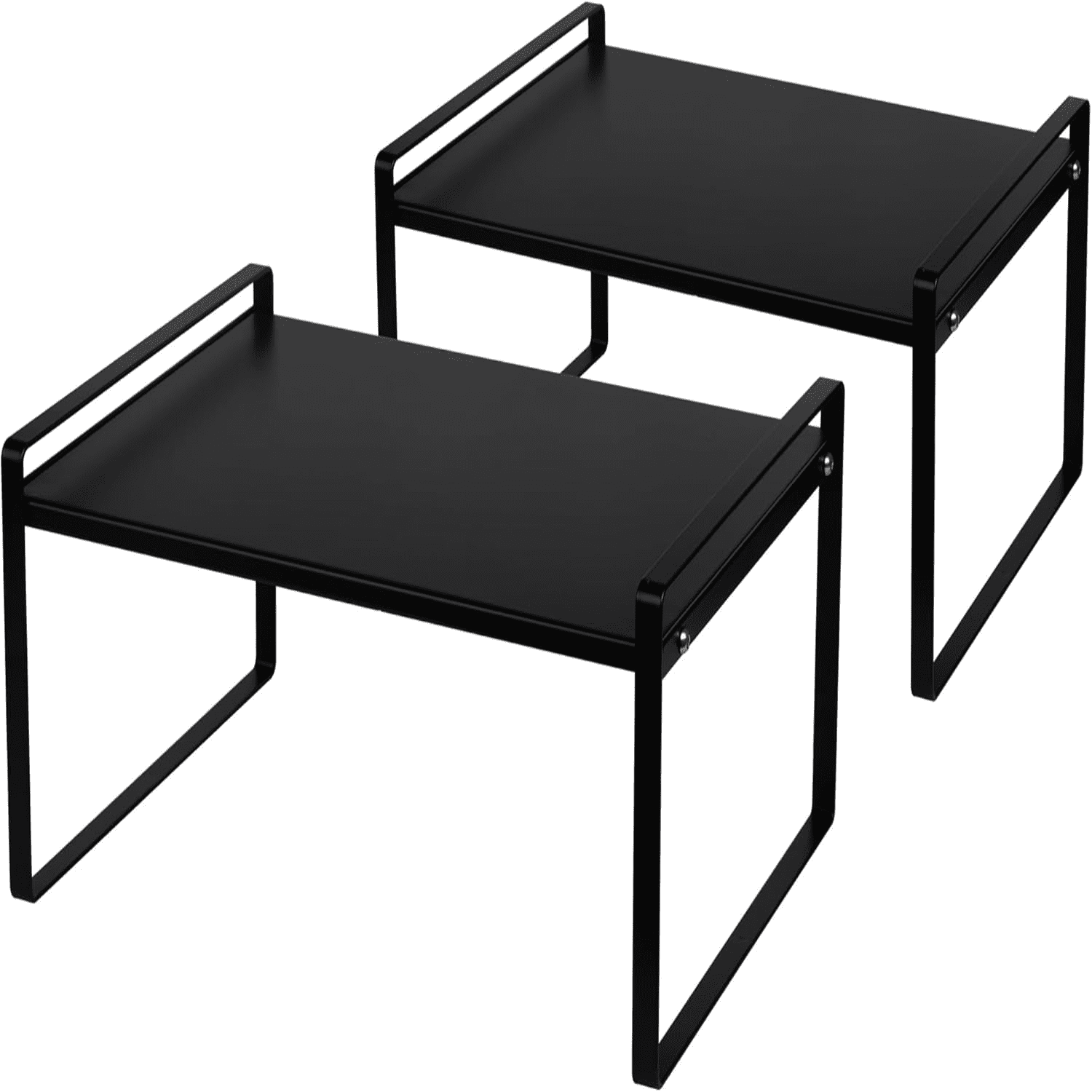 hltufjs 2Pack Cabinet Shelves Stackable Organizer Rack Riser for ...