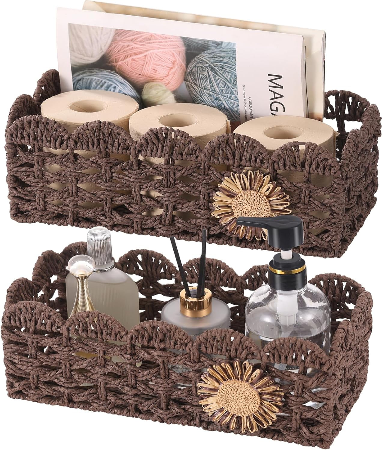 Dinosaur Handmade Rattan Storage Basket — Dragon Design Wicker Bin For Kids Room, Nursery, Shelf Decor