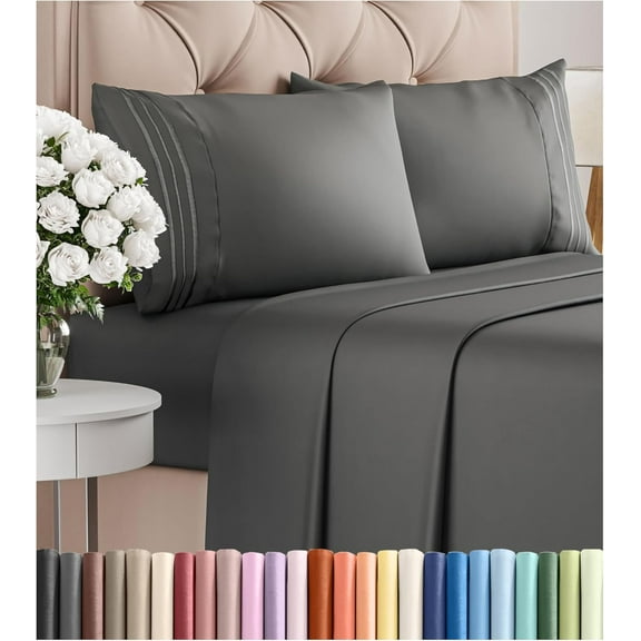 hltuyspb King Size 4 Piece Sheet Set - Comfy Breathable & Cooling Bed Sheets Set - Hotel Bedding for Women Men Teens Boys & Girls - Deep Pockets Ultra-Soft and Wrinkle Free