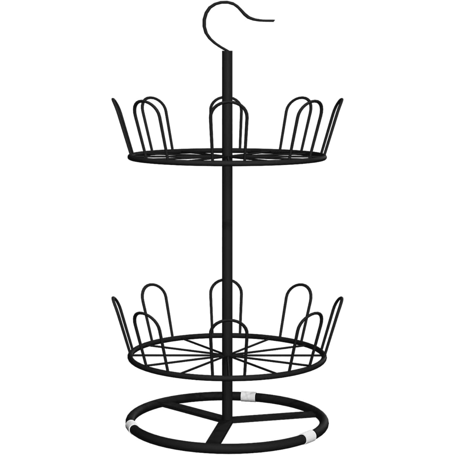 hltvuy Revolving Round Iron Shoe Tree Rack Standing Circular Rotating ...