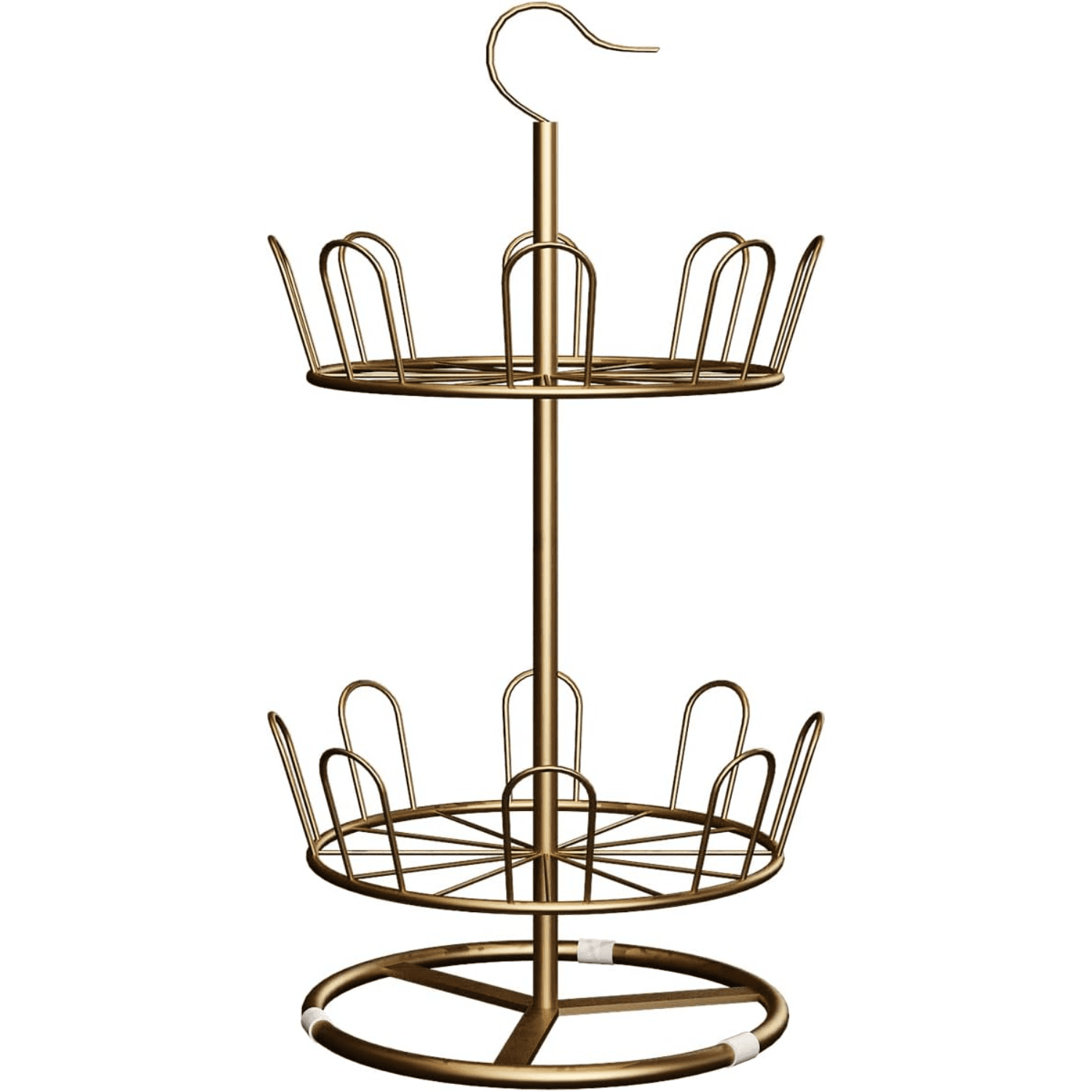 hltvuy Revolving Round Iron Shoe Tree Rack Standing Circular Rotating ...